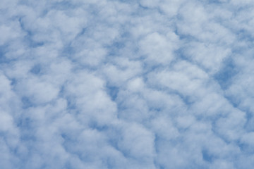 Cirrocumulus cloud beautiful blue white sky background