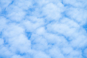 Cirrocumulus cloud beautiful blue white sky background