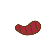 Meat Steak filled outline icon, line vector sign, linear colorful pictogram isolated on white. Beef steak symbol, logo illustration. Pixel perfect vector graphics
