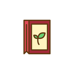 Herbal tea pack filled outline icon, line vector sign, linear colorful pictogram isolated on white. green tea symbol, logo illustration. Pixel perfect vector graphics