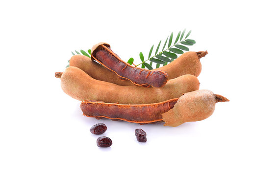 Sweet tamarind isolated on white background.