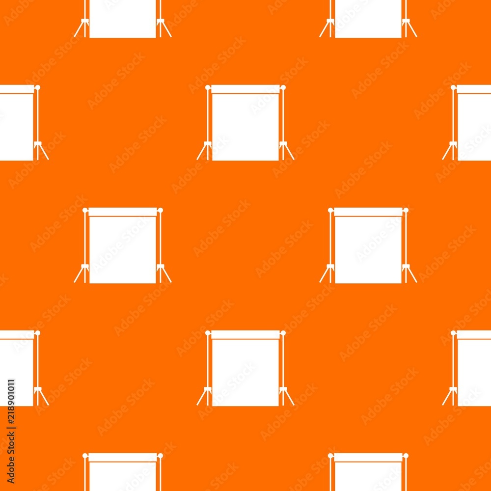 Poster studio backdrop pattern repeat seamless in orange color for any design. vector geometric illustratio