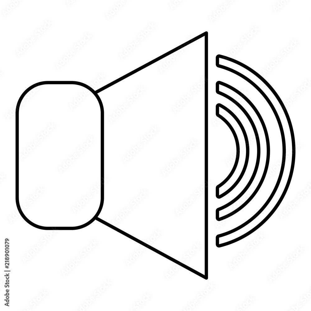 Poster volume up icon. outline illustration of volume up vector icon for web design isolated on white backg