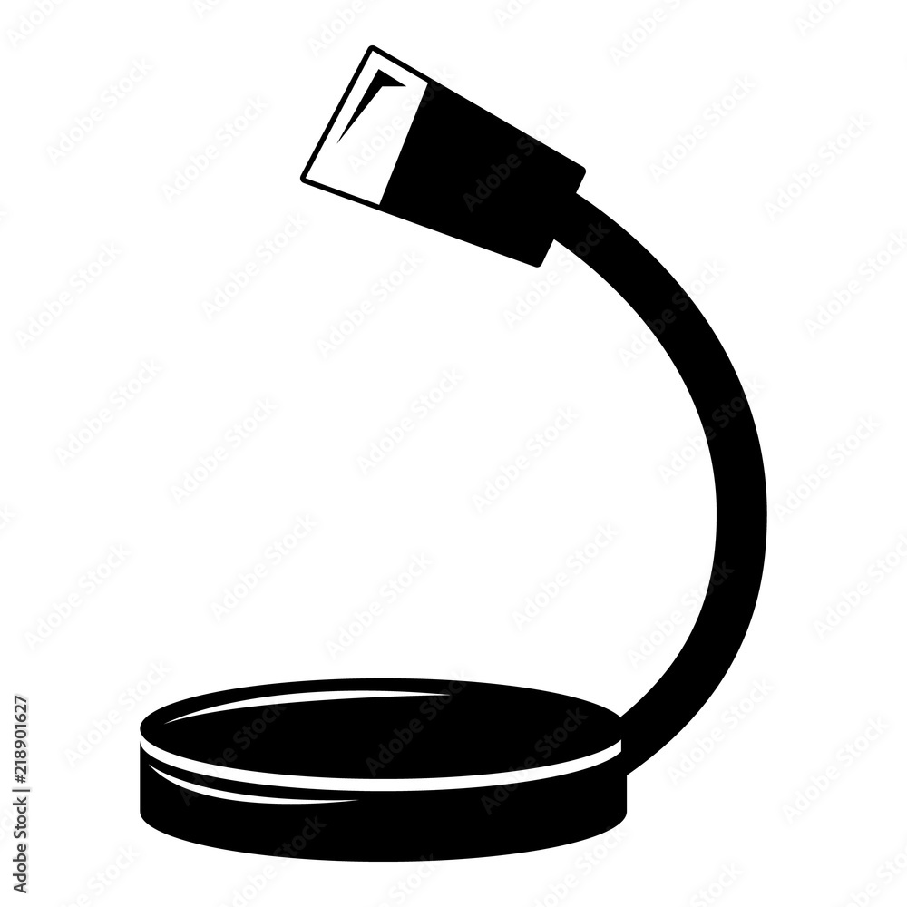 Poster table microphone icon . simple illustration of table microphone vector icon for web design isolated 