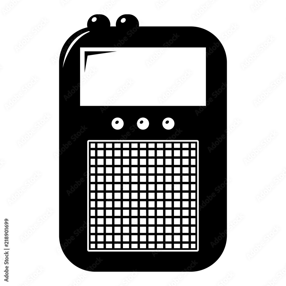 Poster portable radio icon . simple illustration of portable radio vector icon for web design isolated on w