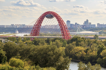 Zhivopisny Bridge is a cable-stayed bridge that spans Moskva River in north-western Moscow, Russia....