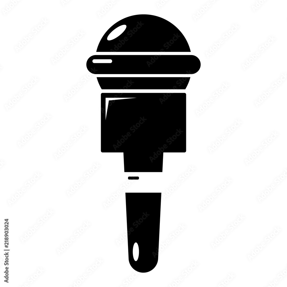 Poster microphone icon . simple illustration of microphone vector icon for web design isolated on white bac