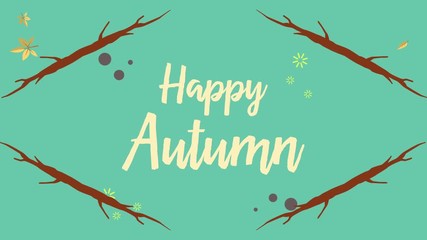 Collection of happy autumn animation footage background