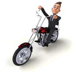 Fun businessman - 3D Illustration