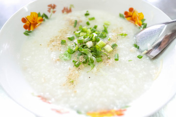 Pork congee, Rice porridge,Thai food, Asian food