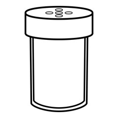 Salt shaker icon. Outline illustration of salt shaker vector icon for web design isolated on white background