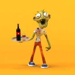 Fun zombie - 3D Illustration