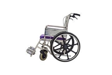 Fototapeta na wymiar Wheelchair with white background