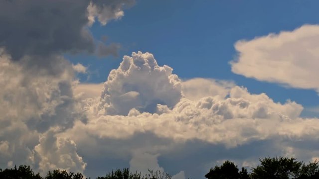 Aerial sky and clouds background Blue sky with clouds and sun.