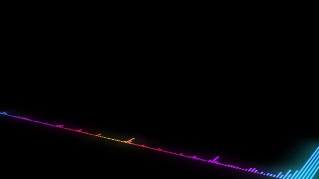 Colored Audio waves animation. 4K