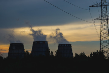 Power station cooling towers