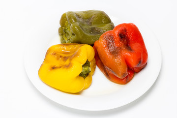 Pimientos California tricolor asados