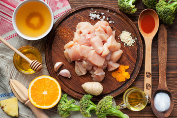 Ingredients for paleo orange chicken