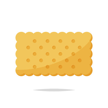 Rectangle cracker biscuit vector isolated