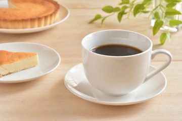 コーヒー　チーズケーキ


