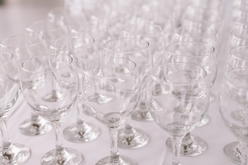 empty crystal clear glasses