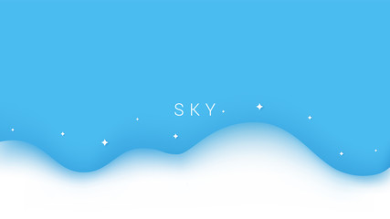 3D shape background sky and cloud concepts vector 