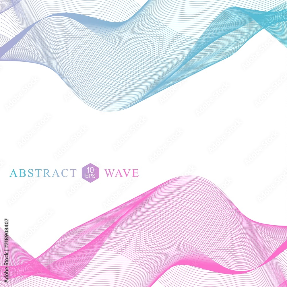 Aufkleber abstract colorfull wave element for design. big data visualization background. modern futuristic vir