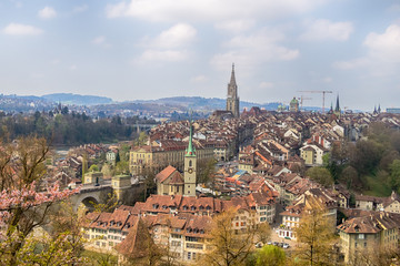 Fototapeta na wymiar Beautiful View of Bern town in Switzerland