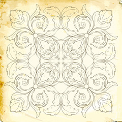 Fototapeta premium Vector baroque of vintage elements for design. 