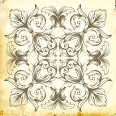 Vector baroque of vintage elements for design. 