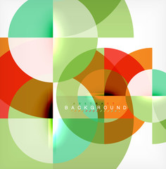 Obraz premium Minimal circle abstract background design, multicolored template for business or technology presentation or web brochure cover layout, wallpaper
