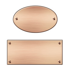 Rose gold metal plate
