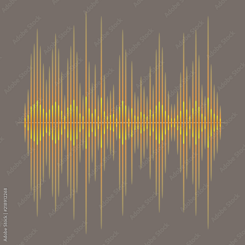 Poster pulse music player. audio colorful wave logo. vector equalizer element. isolated design symbol.