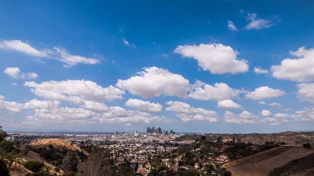 Time-lapse of clouds rolling over DTLA in 4k