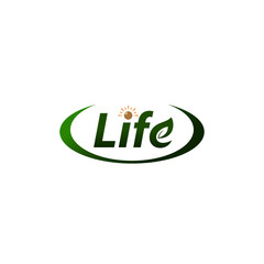 Life nature typography logo