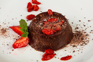 Sweet chocolate puding