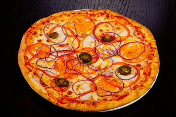 Delicious mexican pizza