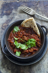 Chukhandar gosht, beetroot and beef curry
