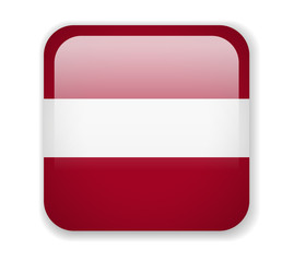 Latvia flag. Square bright Icon on a white background
