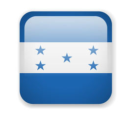 Honduras flag. Square bright Icon on a white background