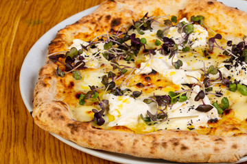 Pizza with mozzarella