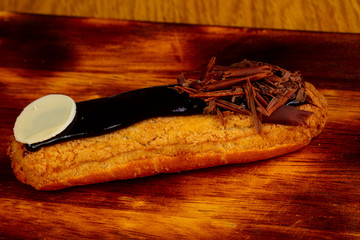 Eclair with cream