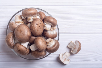 Fresh raw royal champignon