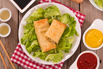 Spring rolls. 