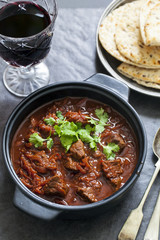 Chukhandar gosht, beetroot and beef curry