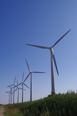 Eoliennes dans le vent en France