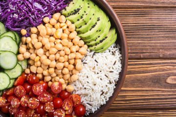 Healthy vegetarian salad