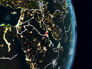 Kuwait from space at night