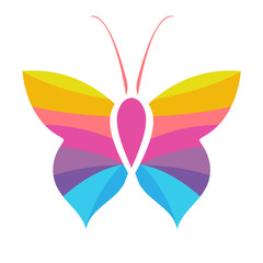 butterfly colorfull logo