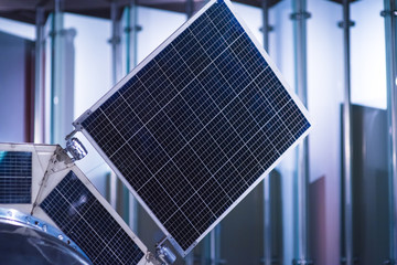Green technology, space ship solar panels.